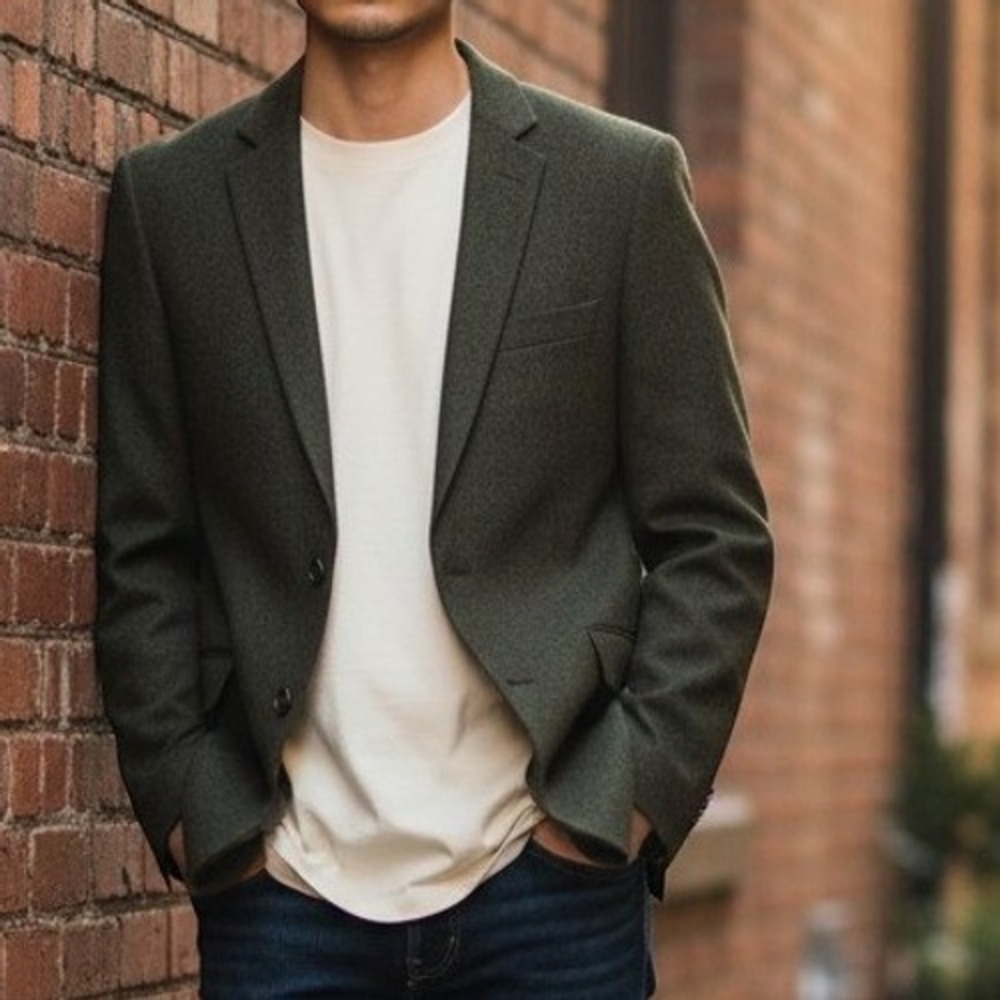 J. Crew Factory Dark Olive Tailored Sport Coat